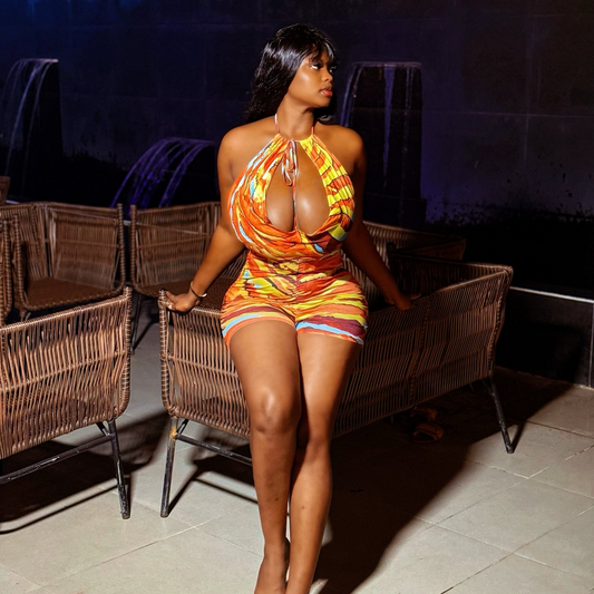 Halter Hollow Out One-Piece Swimsuit