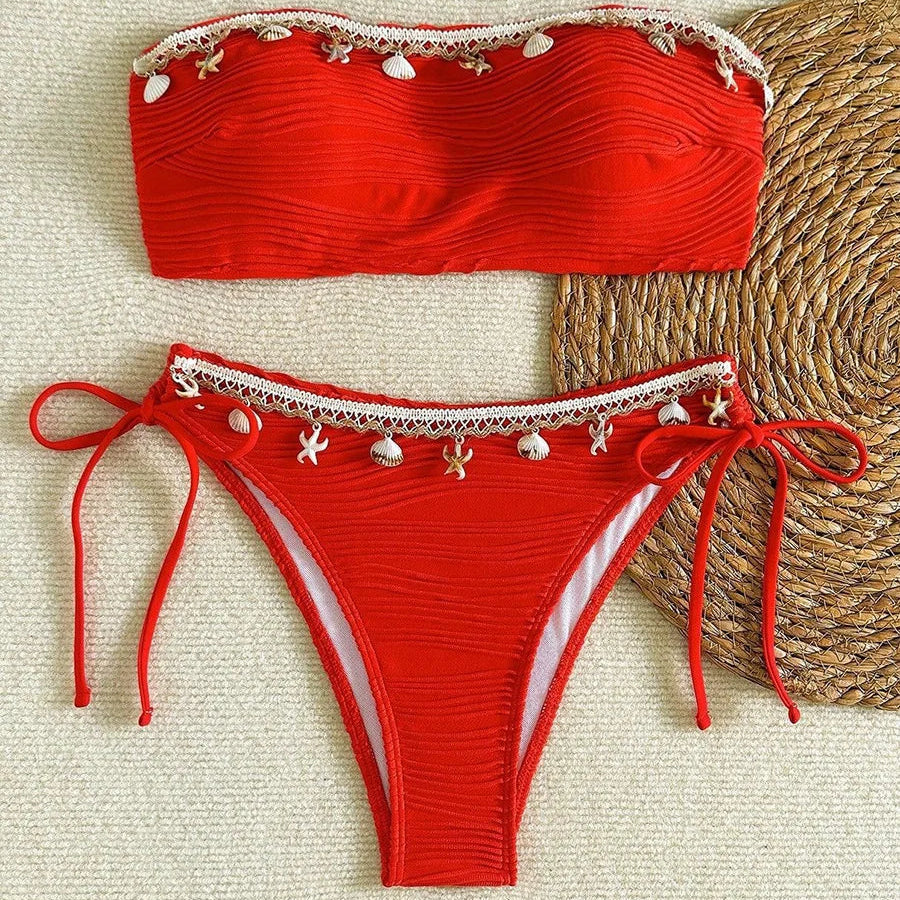 Bandeau High Cut Bikini