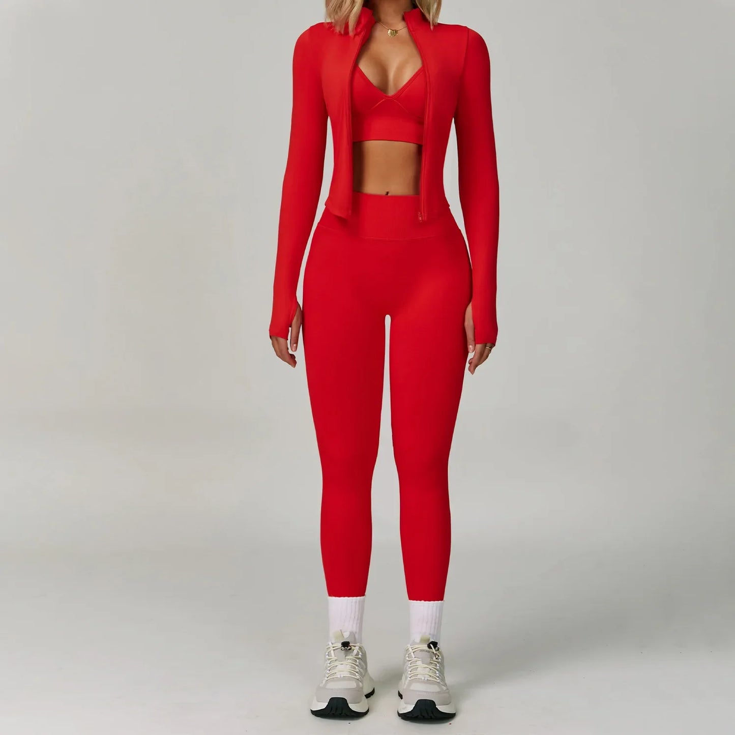 Three Piece Seamless Yoga Set