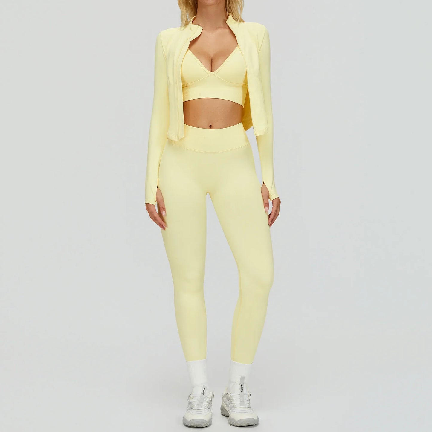 Three Piece Seamless Yoga Set