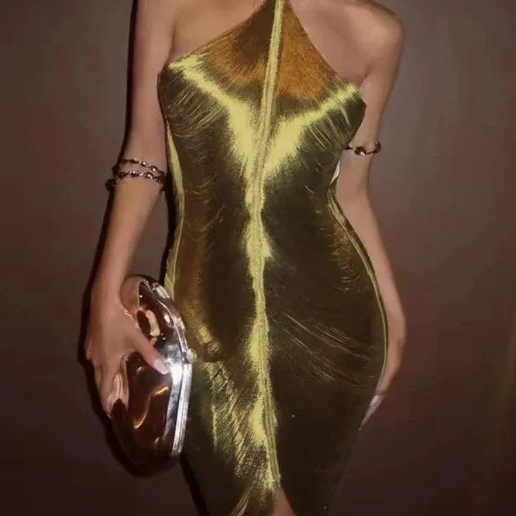 Fringed V-Neck Mini Dress