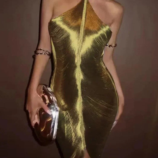 Fringed V-Neck Mini Dress