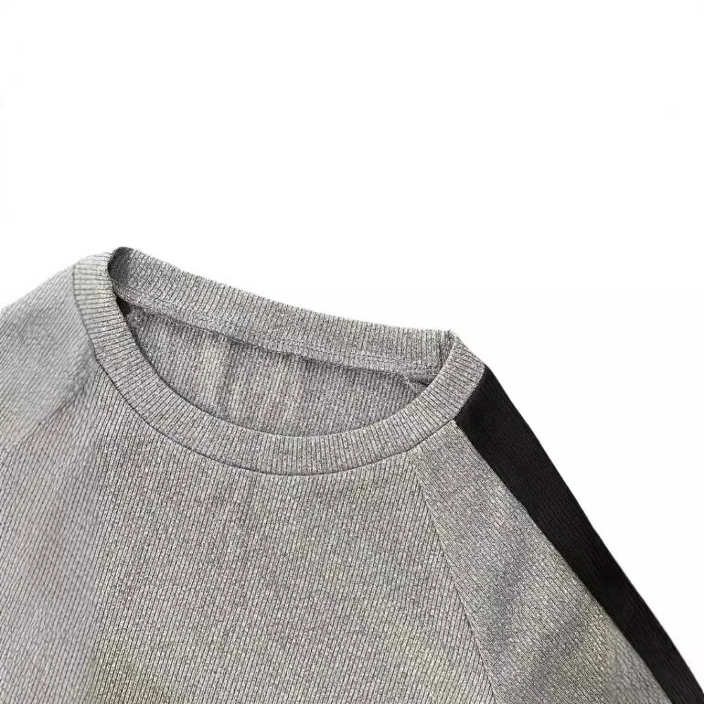 Long-sleeve Crop Top and Flare Pant Activewear Set