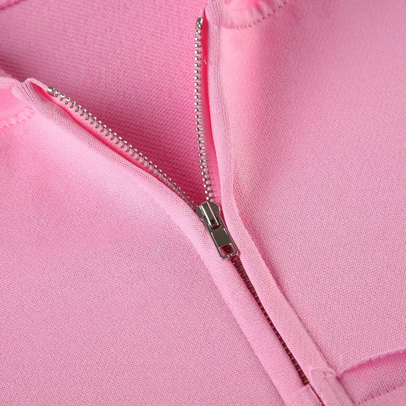 Solid Drawstring Two-Piece Hooded Tracksuit
