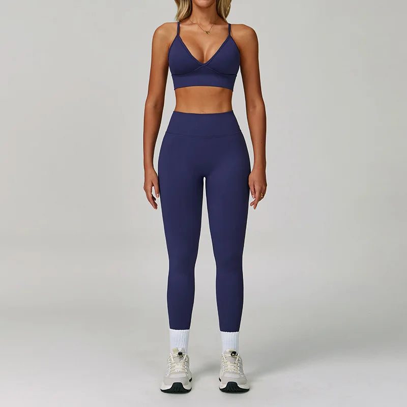 Three Piece Seamless Yoga Set