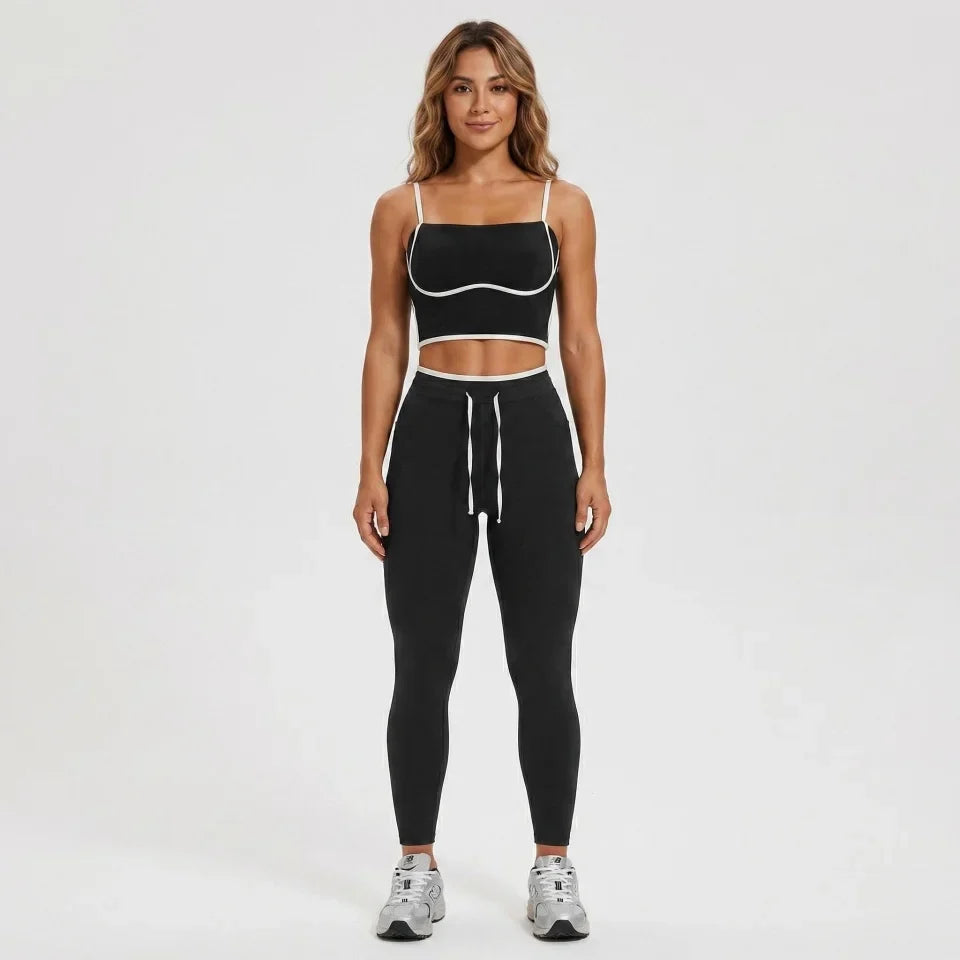 High Waist Legging & Sport Bra Gym Suit