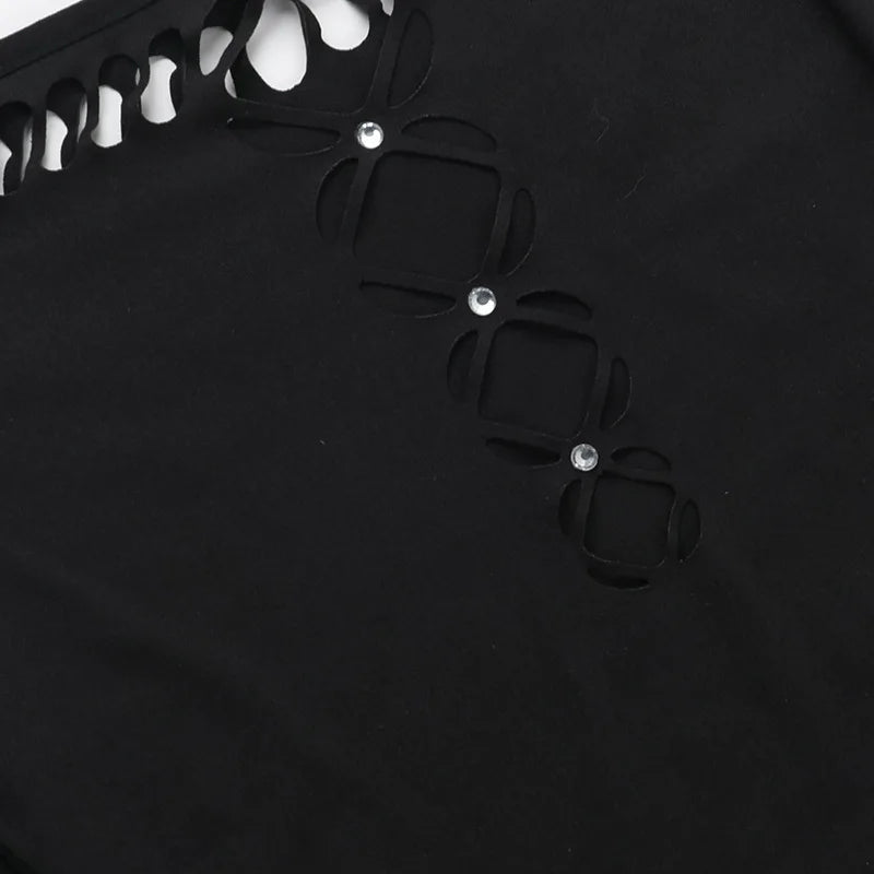 Hollow Out Off Shoulder Mini Dress